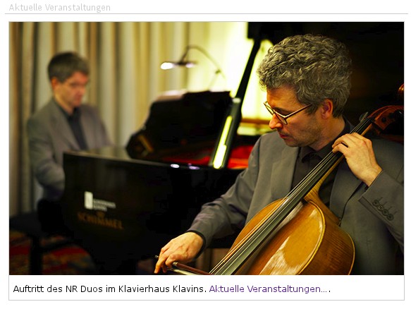 Klavierhaus Klavins in Bonn-Beuel, screenshot Veranstaltungshinweise mit Photo © René Adrian 2012